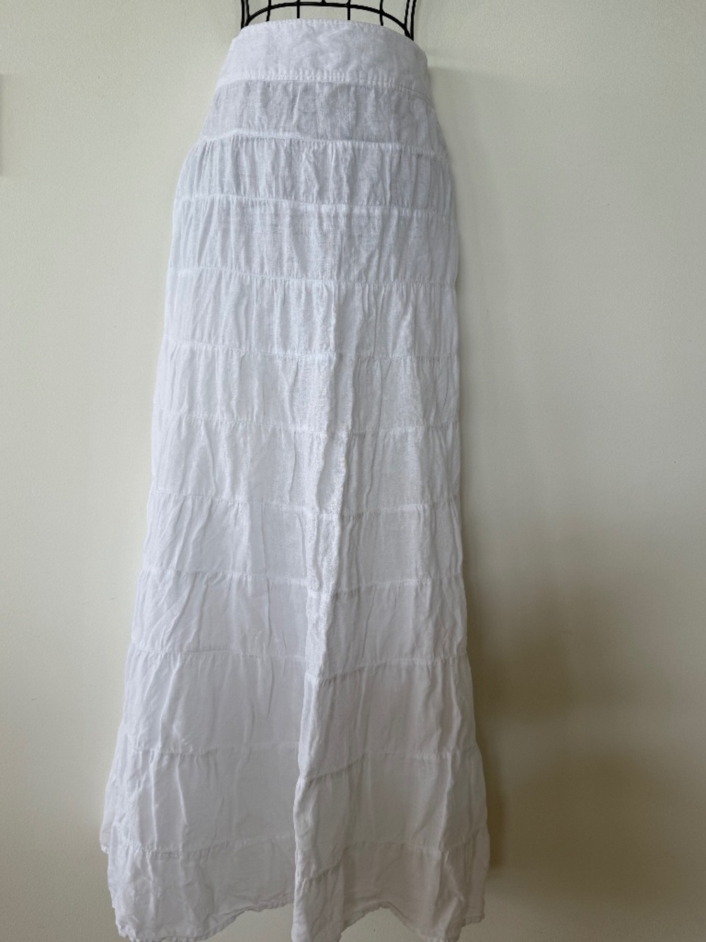 Calypso White Linen Skirt